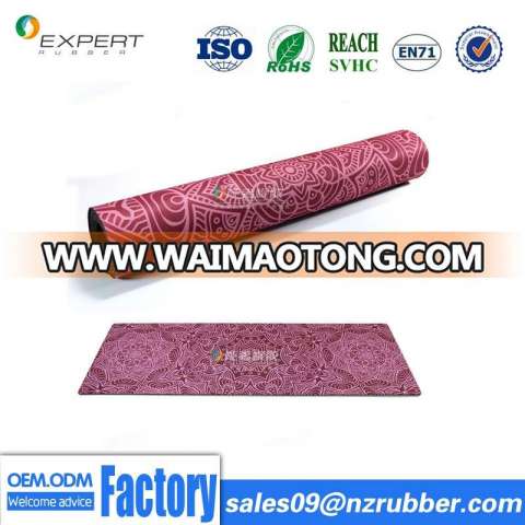 Custom full Printed Natural Rubber Yoga Mat fitness yoga mat eco friendly yoga mat