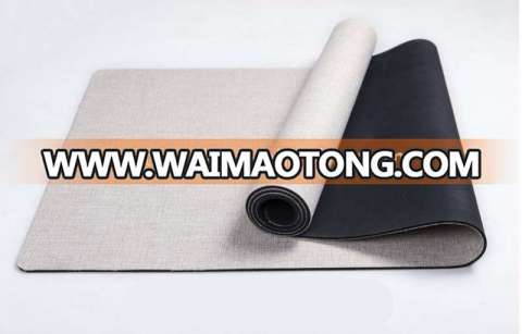 2016 New hot sale eco friendly natural organic hemp yoga mat, hemp material yoga mat